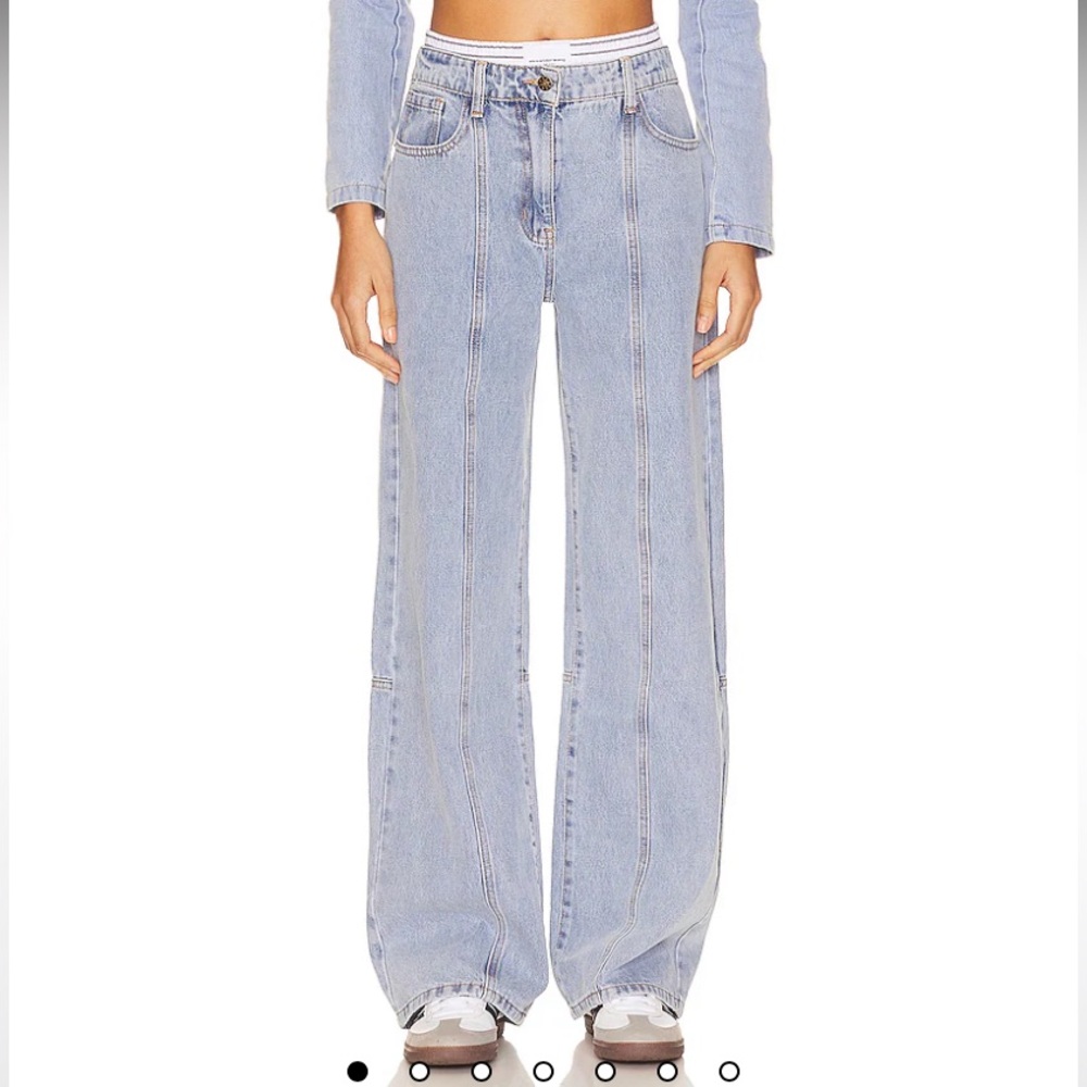 Lioness Light Blue Flare & Wide Leg Jeans